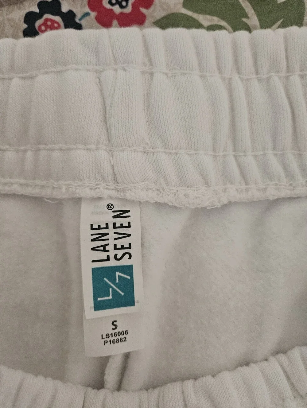 NWOT/ Lane Seven White 'Drip' Graphic Jogger Sweatpants